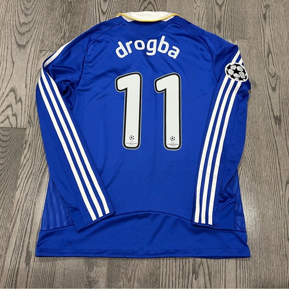 Chelsea Home Jersey Champions League 2008/2009 Longsleeves DROGBA #11 - Picture 7 of 8